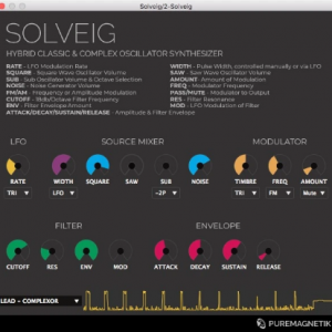 80年代早期模拟合成器 Puremagnetik Solveig v1.0.1 WiN OSX