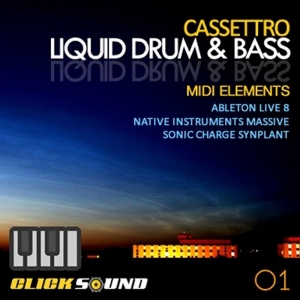 液体鼓与贝司Cassettro Liquid Drum & Bass MIDI Elements Vol 1
