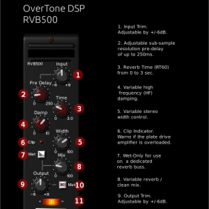 立体声板式混响 OverTone DSP RVB500 v2.2 PC/MAC R2R