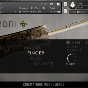 摩洛哥三弦金布里 Cinematique Instruments Gimbri KONTAKT